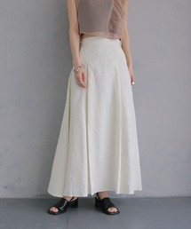 【&g'aime 】シワ加工フレアスカート Crinkle Flared Skirt