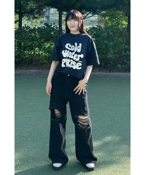 URBANAGE(アーバンエイジ)の「Cold Water Plz オーバー半袖_ネイビー(Tシャツ/カットソー・レディース・その他・MEDIUM/LARGE)」の14枚目の写真