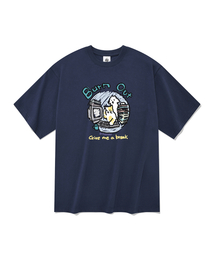 バーンアウト半袖Tシャツネイビー