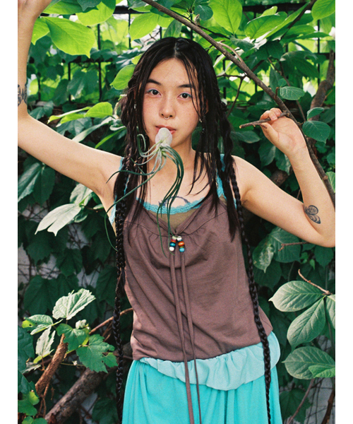EXPIRED GIRL（エクスパイアードガール）の「Noma Bead Top Cocoa Brown（Tシャツ/カットソー・レディース・その他・FREE）」の6枚目の写真
