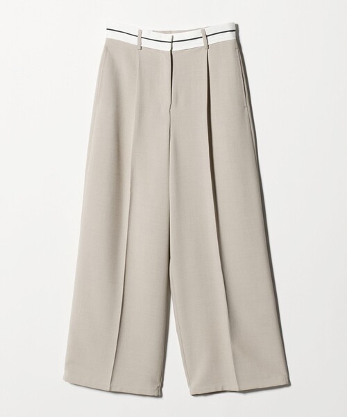A DAY IN THE LIFE UNITED ARROWS(アデイインザライフユナイテッドアローズ)の「リネンライク マーベルト ワイドパンツ ‐ウォッシャブル‐<A DAY IN THE LIFE>(その他パンツ・レディース・ダークグレー/ナチュラル/ネイビー・M/S)」の1枚目の写真