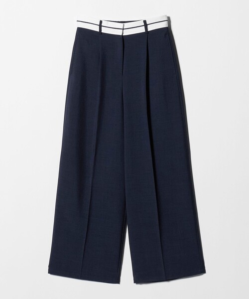 A DAY IN THE LIFE UNITED ARROWS(アデイインザライフユナイテッドアローズ)の「リネンライク マーベルト ワイドパンツ ‐ウォッシャブル‐<A DAY IN THE LIFE>(その他パンツ・レディース・ダークグレー/ナチュラル/ネイビー・M/S)」の3枚目の写真