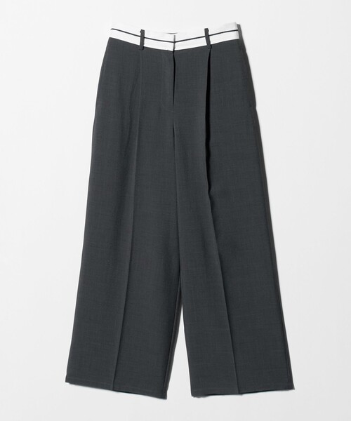 A DAY IN THE LIFE UNITED ARROWS(アデイインザライフユナイテッドアローズ)の「リネンライク マーベルト ワイドパンツ ‐ウォッシャブル‐<A DAY IN THE LIFE>(その他パンツ・レディース・ダークグレー/ナチュラル/ネイビー・M/S)」の2枚目の写真