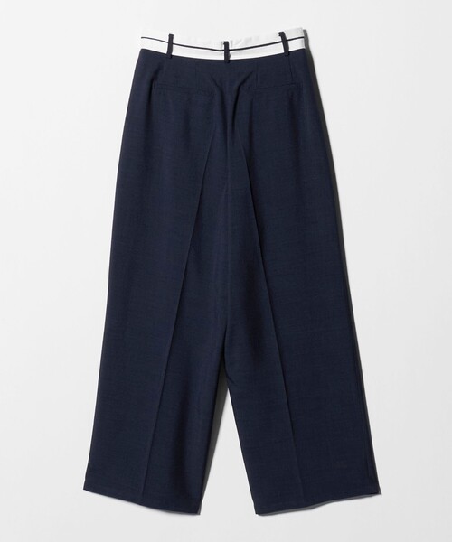 A DAY IN THE LIFE UNITED ARROWS(アデイインザライフユナイテッドアローズ)の「リネンライク マーベルト ワイドパンツ ‐ウォッシャブル‐<A DAY IN THE LIFE>(その他パンツ・レディース・ダークグレー/ナチュラル/ネイビー・M/S)」の9枚目の写真