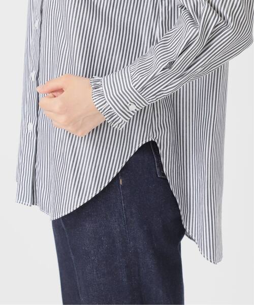 B.C STOCK(ベーセーストック)の「《追加8》【WEB限定】手洗い可 / スタンドフリルブラウス(シャツ/ブラウス・レディース・ネイビー/ブラック系その他・FREE)」の20枚目の写真