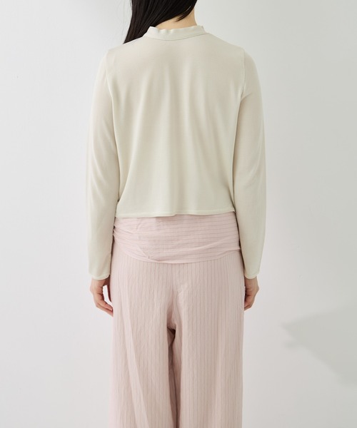 TAN（タン）の「[TAN/タン]EX. MULTI BUTTON KINT BLOUSE（ニット/セーター・レディース・レッド/ネイビー/アイボリー・FREE）」の6枚目の写真