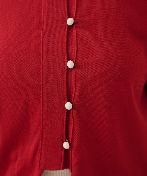 TAN（タン）の「[TAN/タン]EX. MULTI BUTTON KINT BLOUSE（ニット/セーター・レディース・レッド/ネイビー/アイボリー・FREE）」の18枚目の写真