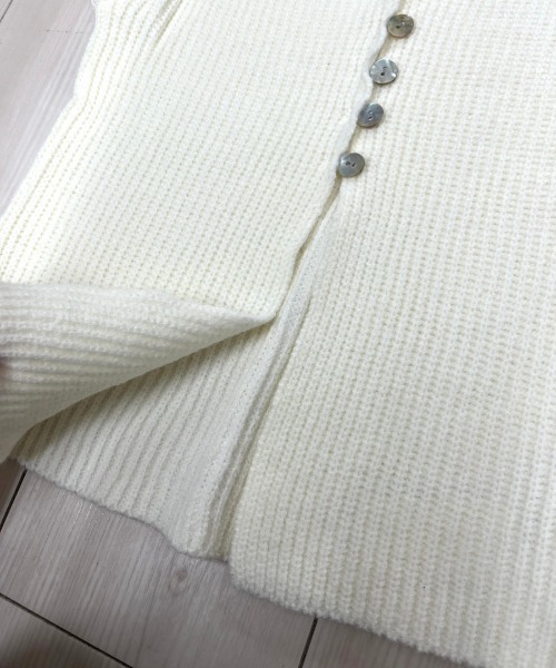 NANEA(ナネア)の「フロントスリットサマーリブニット半袖トップス/カーディガン(カーディガン/ボレロ・レディース・グレー/ブラック/ホワイト・フリー)」の22枚目の写真