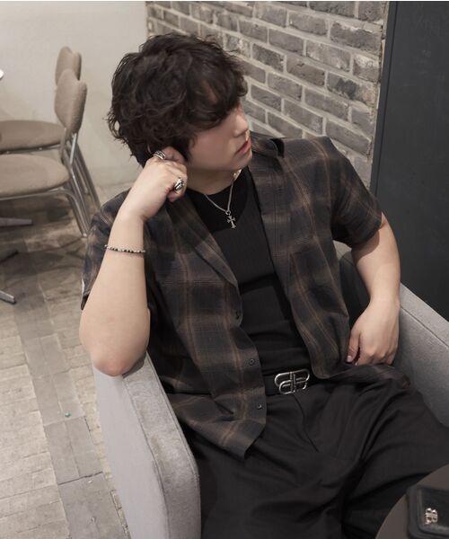 P.IN.O(ピインオ)の「ヴィンテージクリースチェックシャツ - ブラック(シャツ/ブラウス・メンズ・その他・MEDIUM/LARGE)」の7枚目の写真