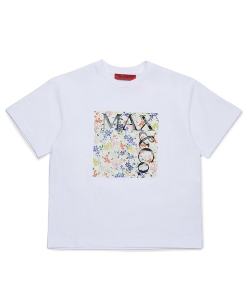 MAX&Co.(マックス アンド コー)の「Max&Co.(マックスアンドコー)Kids & Junior ブランドロゴ花柄半袖Tシャツカットソー(Tシャツ/カットソー・キッズ・ホワイト・16Y/12Y)」の1枚目の写真