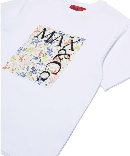 MAX&Co.(マックス アンド コー)の「Max&Co.(マックスアンドコー)Kids & Junior ブランドロゴ花柄半袖Tシャツカットソー(Tシャツ/カットソー・キッズ・ホワイト・16Y/12Y)」の3枚目の写真
