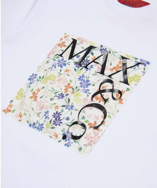 MAX&Co.(マックス アンド コー)の「Max&Co.(マックスアンドコー)Kids & Junior ブランドロゴ花柄半袖Tシャツカットソー(Tシャツ/カットソー・キッズ・ホワイト・16Y/12Y)」の4枚目の写真