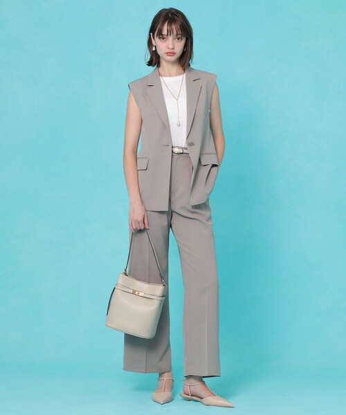 ANAYI（アナイ）の「ウールライクタックショルダージレ〈セットアップ対応商品〉（その他アウター・レディース・ネイビー/トップグレー・36/38）」の14枚目の写真