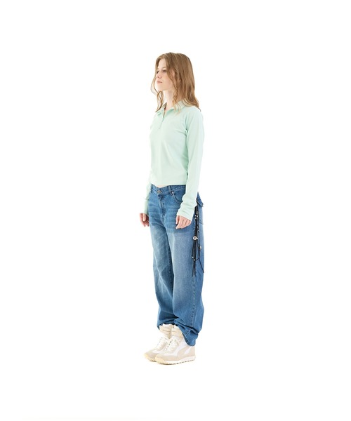 FTW(エフティダブリュー)の「HALF ZIP JERSEY(Tシャツ/カットソー・レディース・ミント/ブラック・SMALL/MEDIUM)」の3枚目の写真