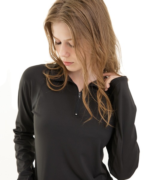 FTW(エフティダブリュー)の「HALF ZIP JERSEY(Tシャツ/カットソー・レディース・ミント/ブラック・SMALL/MEDIUM)」の16枚目の写真