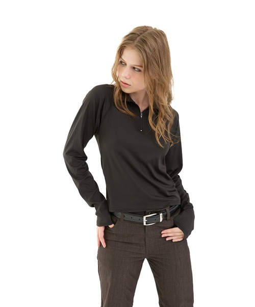 FTW(エフティダブリュー)の「HALF ZIP JERSEY(Tシャツ/カットソー・レディース・ミント/ブラック・SMALL/MEDIUM)」の14枚目の写真