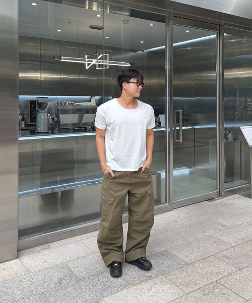 OWSA(オウサ)の「ソフトUネック無地半袖Tシャツ2カラー(Tシャツ/カットソー・メンズ・ホワイト/ブラック・LARGE/MEDIUM)」の18枚目の写真