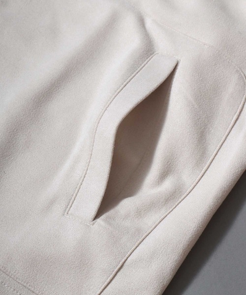 ANPAS(アンパス)の「Brushed Ponte Snap-Front Blouson / ブラッシュポンチスナップブルゾン コーチジャケット アウター メンズ 秋冬 スエードライク(ブルゾン・メンズ・アイボリー/チャコール/ブラウン・M/L)」の16枚目の写真