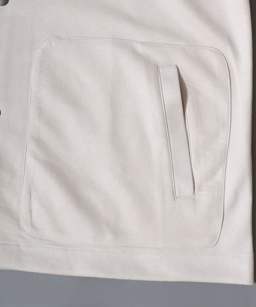 ANPAS(アンパス)の「Brushed Ponte Snap-Front Blouson / ブラッシュポンチスナップブルゾン コーチジャケット アウター メンズ 秋冬 スエードライク(ブルゾン・メンズ・アイボリー/チャコール/ブラウン・M/L)」の18枚目の写真