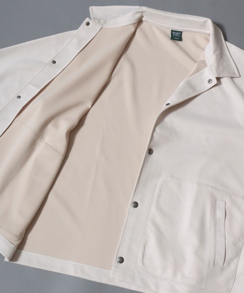 ANPAS(アンパス)の「Brushed Ponte Snap-Front Blouson / ブラッシュポンチスナップブルゾン コーチジャケット アウター メンズ 秋冬 スエードライク(ブルゾン・メンズ・アイボリー/チャコール/ブラウン・M/L)」の22枚目の写真