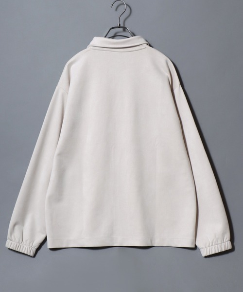 ANPAS(アンパス)の「Brushed Ponte Snap-Front Blouson / ブラッシュポンチスナップブルゾン コーチジャケット アウター メンズ 秋冬 スエードライク(ブルゾン・メンズ・アイボリー/チャコール/ブラウン・M/L)」の5枚目の写真