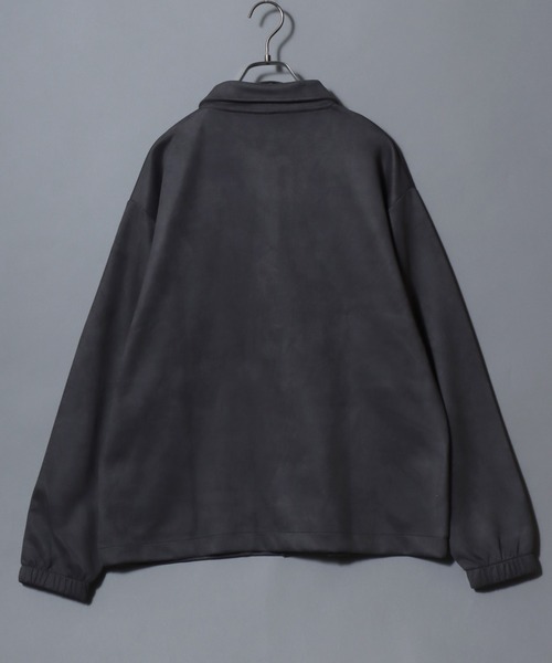 ANPAS(アンパス)の「Brushed Ponte Snap-Front Blouson / ブラッシュポンチスナップブルゾン コーチジャケット アウター メンズ 秋冬 スエードライク(ブルゾン・メンズ・アイボリー/チャコール/ブラウン・M/L)」の8枚目の写真