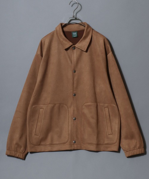 ANPAS(アンパス)の「Brushed Ponte Snap-Front Blouson / ブラッシュポンチスナップブルゾン コーチジャケット アウター メンズ 秋冬 スエードライク(ブルゾン・メンズ・アイボリー/チャコール/ブラウン・M/L)」の10枚目の写真