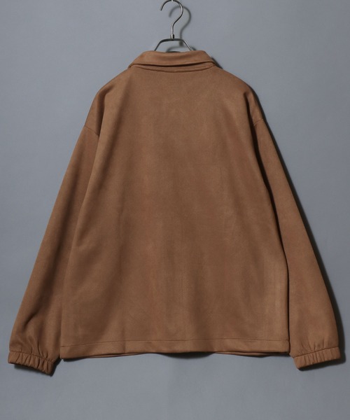 ANPAS(アンパス)の「Brushed Ponte Snap-Front Blouson / ブラッシュポンチスナップブルゾン コーチジャケット アウター メンズ 秋冬 スエードライク(ブルゾン・メンズ・アイボリー/チャコール/ブラウン・M/L)」の11枚目の写真