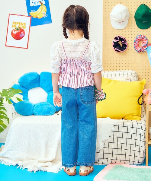 apres les cours(アプレレクール)の「【リンク】ボリュームフリルビスチェ(その他トップス・キッズ・ブラック/ピンク・120/100/140)」の8枚目の写真