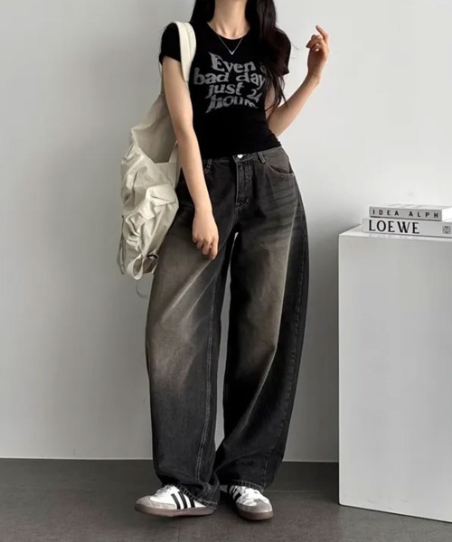 Emilie(エミリー)の「フロントロゴ 半袖Tシャツ(Tシャツ/カットソー・レディース・グレー/カーキ/ブラック・FREE)」の13枚目の写真