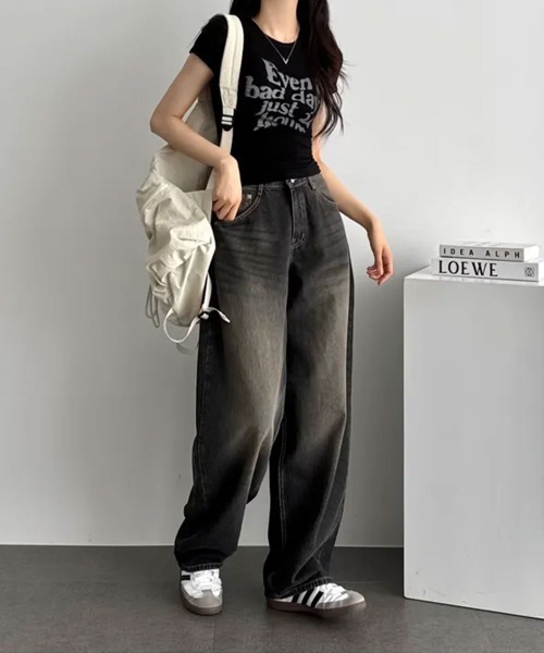 Emilie(エミリー)の「フロントロゴ 半袖Tシャツ(Tシャツ/カットソー・レディース・グレー/カーキ/ブラック・FREE)」の14枚目の写真