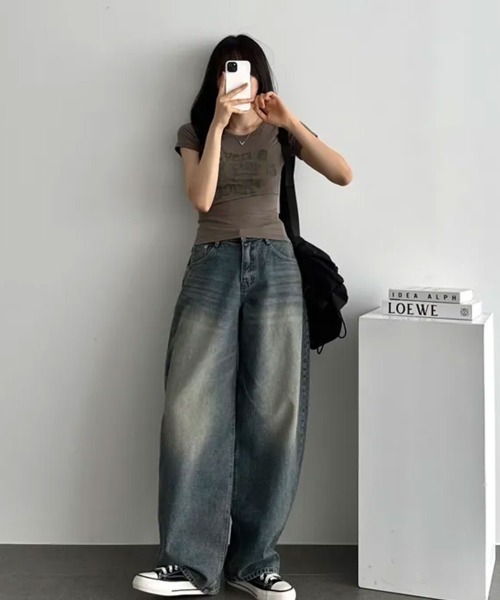 Emilie(エミリー)の「フロントロゴ 半袖Tシャツ(Tシャツ/カットソー・レディース・グレー/カーキ/ブラック・FREE)」の22枚目の写真