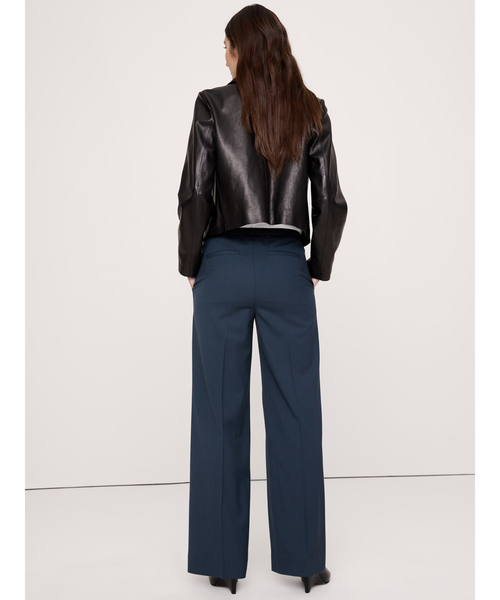 Banana Republic(バナナリパブリック)の「ハイライズ ワイドレッグ イタリアン ライトウェイト ウール パンツ(その他パンツ・レディース・グレー/ブルー・0/8/2/6)」の3枚目の写真