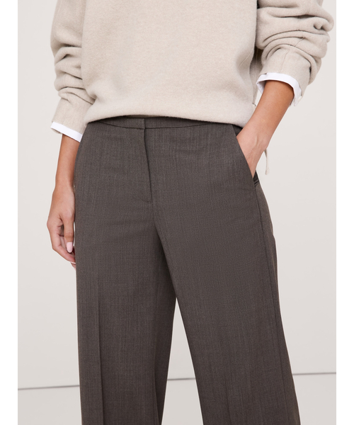 Banana Republic(バナナリパブリック)の「ハイライズ ワイドレッグ イタリアン ライトウェイト ウール パンツ(その他パンツ・レディース・グレー/ブルー・0/8/2/6)」の6枚目の写真