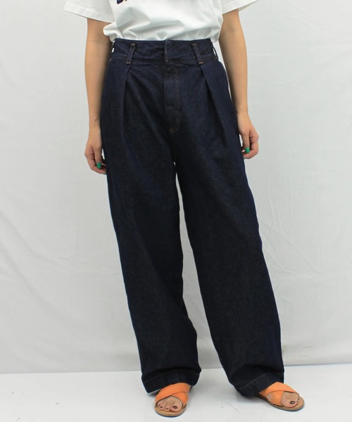 AUTHEN(オーセン)の「【AUTHEN】オーセン/ TACK WIDE PANTS(レディース)(デニムパンツ・レディース・ホワイト・23inch/27inch/25inch)」の3枚目の写真