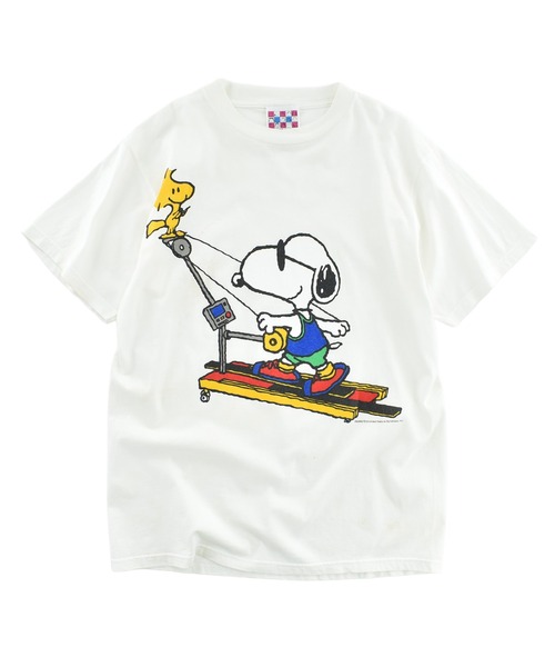 Vintage PEANUTS(ビンテージピーナッツ)の「【USED】90’s Peanuts “Snoopy & Woodstock” キャラクター Tシャツ(Tシャツ/カットソー・メンズ・ホワイト・LARGE)」の1枚目の写真