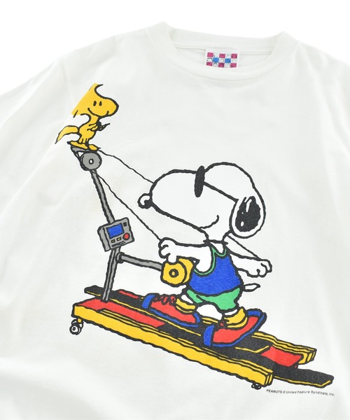Vintage PEANUTS(ビンテージピーナッツ)の「【USED】90’s Peanuts “Snoopy & Woodstock” キャラクター Tシャツ(Tシャツ/カットソー・メンズ・ホワイト・LARGE)」の2枚目の写真