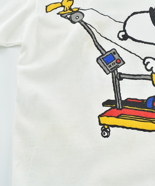 Vintage PEANUTS(ビンテージピーナッツ)の「【USED】90’s Peanuts “Snoopy & Woodstock” キャラクター Tシャツ(Tシャツ/カットソー・メンズ・ホワイト・LARGE)」の5枚目の写真