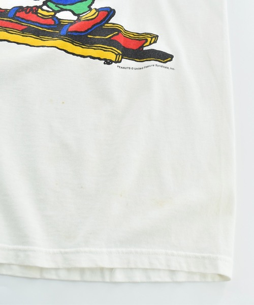 Vintage PEANUTS(ビンテージピーナッツ)の「【USED】90’s Peanuts “Snoopy & Woodstock” キャラクター Tシャツ(Tシャツ/カットソー・メンズ・ホワイト・LARGE)」の9枚目の写真