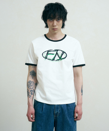 FERNOV（ペルノブ）の「FNシンボルロゴリンガーTシャツホワイト（Tシャツ/カットソー）」