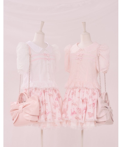 mellfy memory(メルフィーメモリー)の「Mellfy pearl ribbon kiss-lock bag(ハンドバッグ・レディース・ピンク/ベビーピンク・FREE)」の4枚目の写真