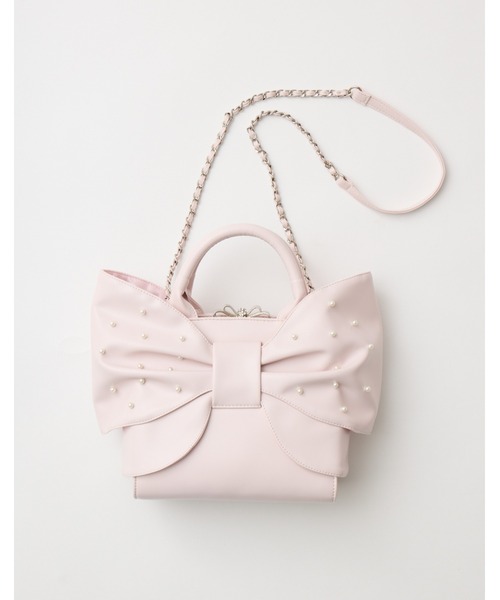 mellfy memory(メルフィーメモリー)の「Mellfy pearl ribbon kiss-lock bag(ハンドバッグ・レディース・ピンク/ベビーピンク・FREE)」の19枚目の写真