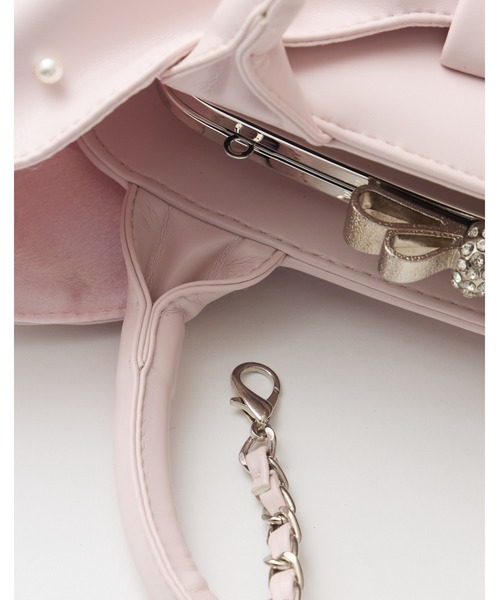 mellfy memory(メルフィーメモリー)の「Mellfy pearl ribbon kiss-lock bag(ハンドバッグ・レディース・ピンク/ベビーピンク・FREE)」の20枚目の写真