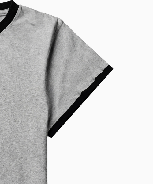 SAINTPAIN（セイントペイン）の「SPレタリングスタークロップリンガーティーシャツメランジグレー（Tシャツ/カットソー・レディース・その他・FREE）」の4枚目の写真
