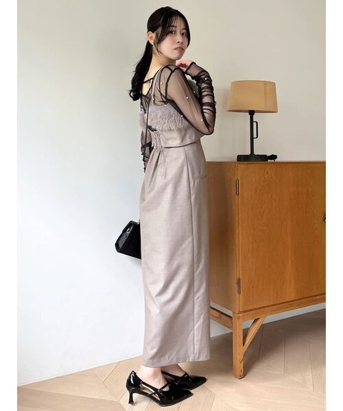 dazzlin(ダズリン)の「ファーライクレイヤードキャミワンピース(ワンピース・レディース・モカ/ピンク/アイボリー・MEDIUM/SMALL)」の22枚目の写真