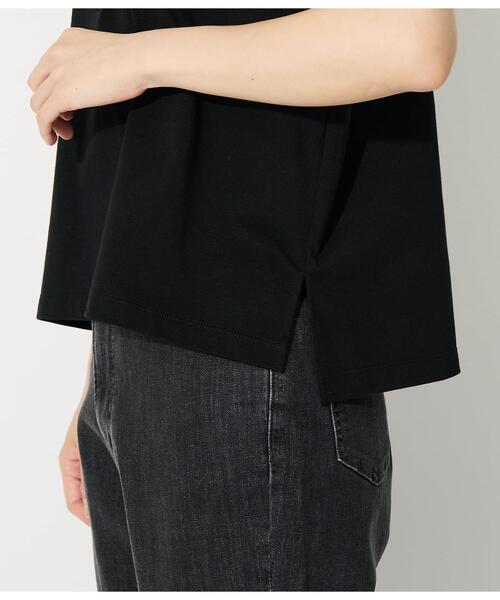 NEWYORKER(ニューヨーカー)の「【遮熱】プレーディング天竺 レース衿付き2WAYプルオーバー(Tシャツ/カットソー・レディース・サックスブルー/ブラック/ネイビー・LARGE/MEDIUM)」の8枚目の写真