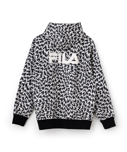 FILA（フィラ）の「ELEY KISHIMOTO×FILA HOODIE / イーリーキシモト×フィラ　スウェットフーディ（パーカー・レディース・ダークカーキ/ブラック・S/M/L/XL）」の3枚目の写真