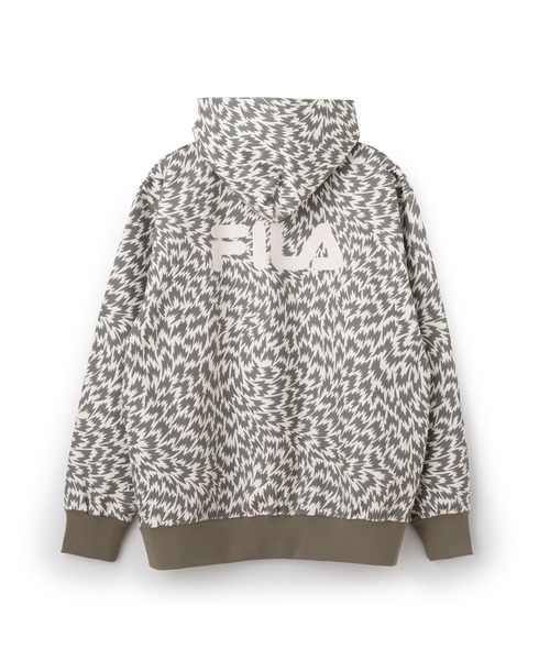 FILA（フィラ）の「ELEY KISHIMOTO×FILA HOODIE / イーリーキシモト×フィラ　スウェットフーディ（パーカー・レディース・ダークカーキ/ブラック・S/M/L/XL）」の8枚目の写真