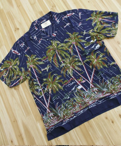 AVIREX(アヴィレックス)の「ALOHA SHIRT-STORMING PARTY-(シャツ/ブラウス・メンズ・ネイビー/ブラック・L/XL/M/XXL)」の3枚目の写真