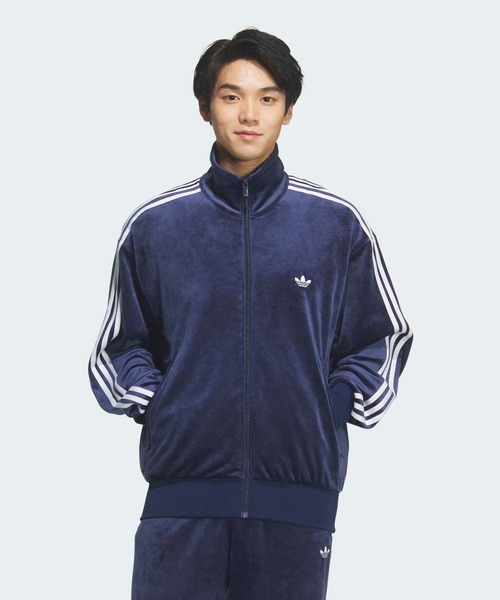 adidas(アディダス)の「FB TT ベロア / ファイヤーバード トラックトップ ベロア / ジャージ / トラックジャケット / アディダスオリジナルス adidas Originals(ジャージ・メンズ・ブルー・X-SMALL/X-LARGE/XX-LARGE/XX-SMALL/3XL/LARGE/MEDIUM/SMALL)」の6枚目の写真